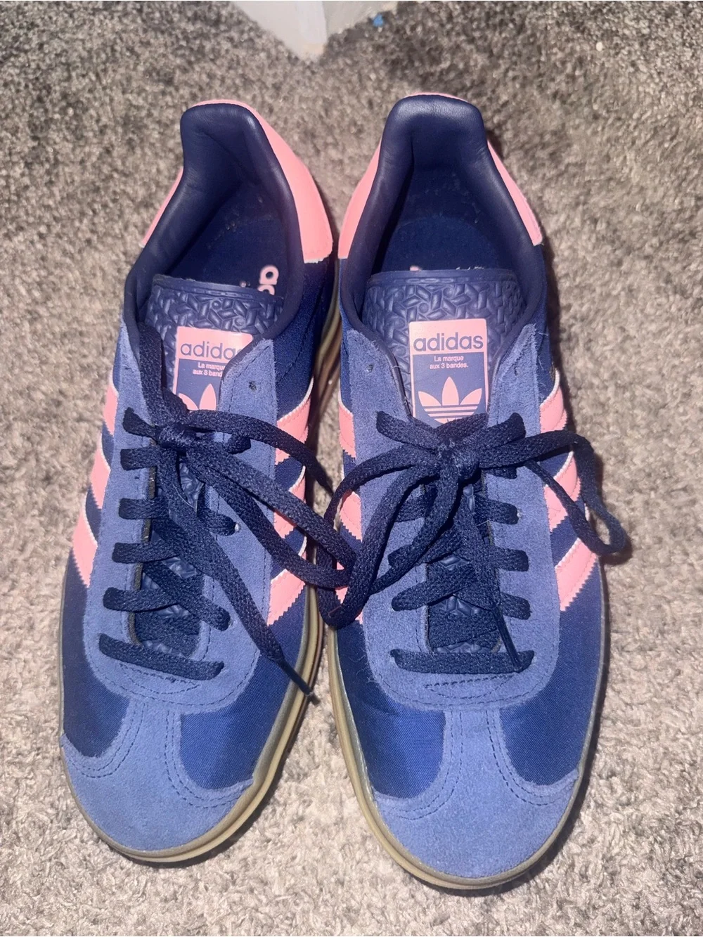 adidas Navy & Pink Retro-Inspired Women's Sneakers - worn once!!!